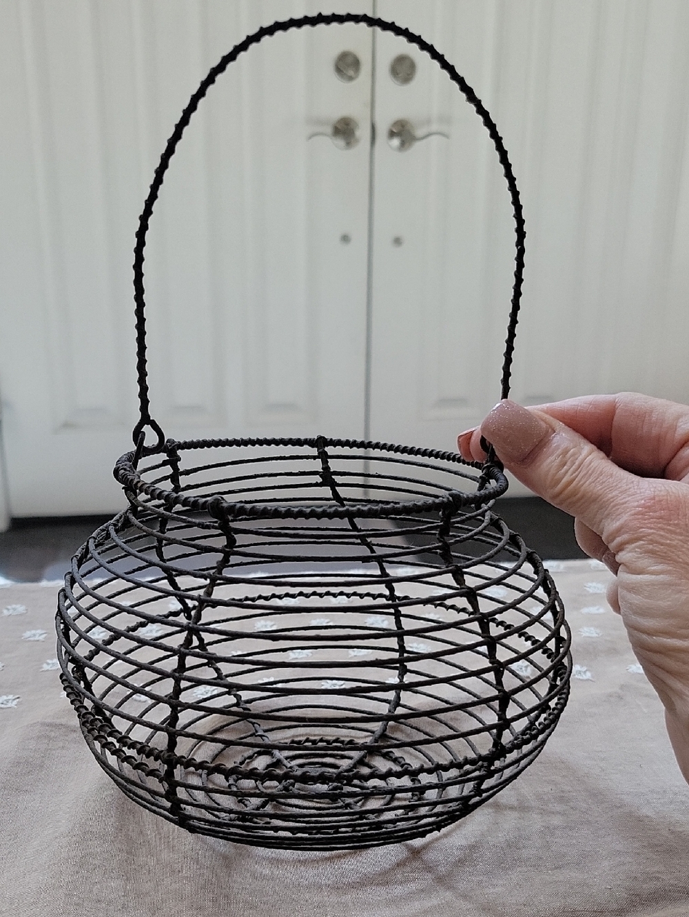 Vintage Wire Egg Basket